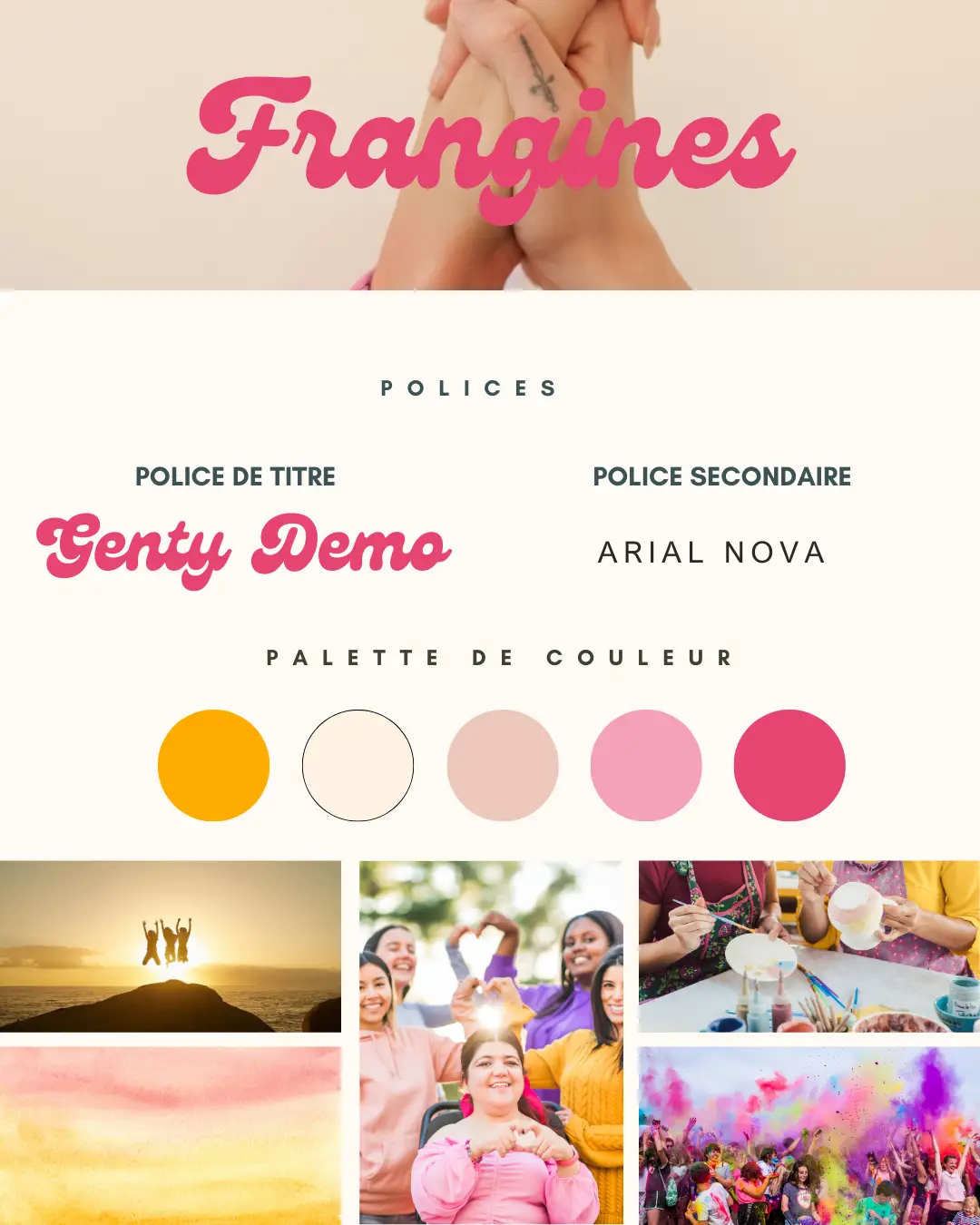 Projet fictif Frangines - identité visuelle